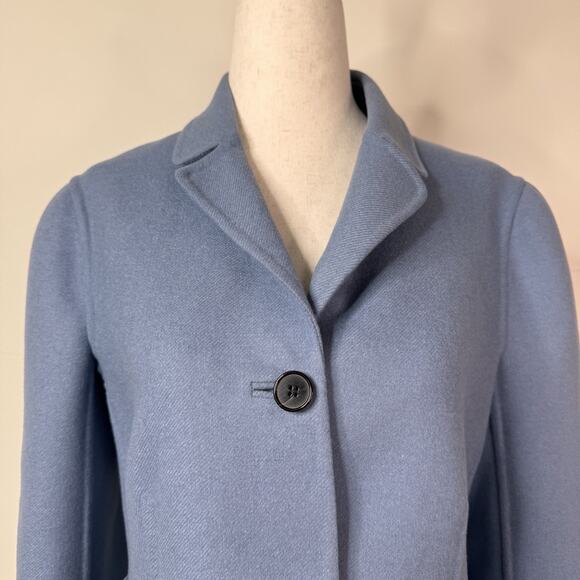 Valentino Blue Angora Wool Blazer Jacket 42 NWT Luxury Minimalist $3990 - Picture 2 of 14